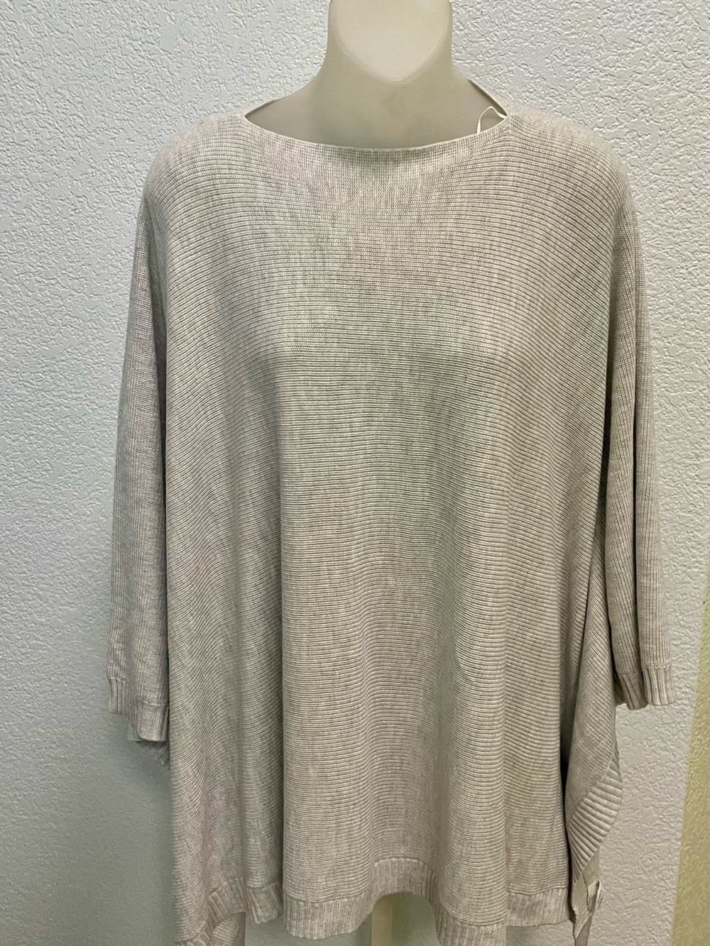 Lululemon Athletics Neutral Ribbed Knit Forward Flow Poncho One Size